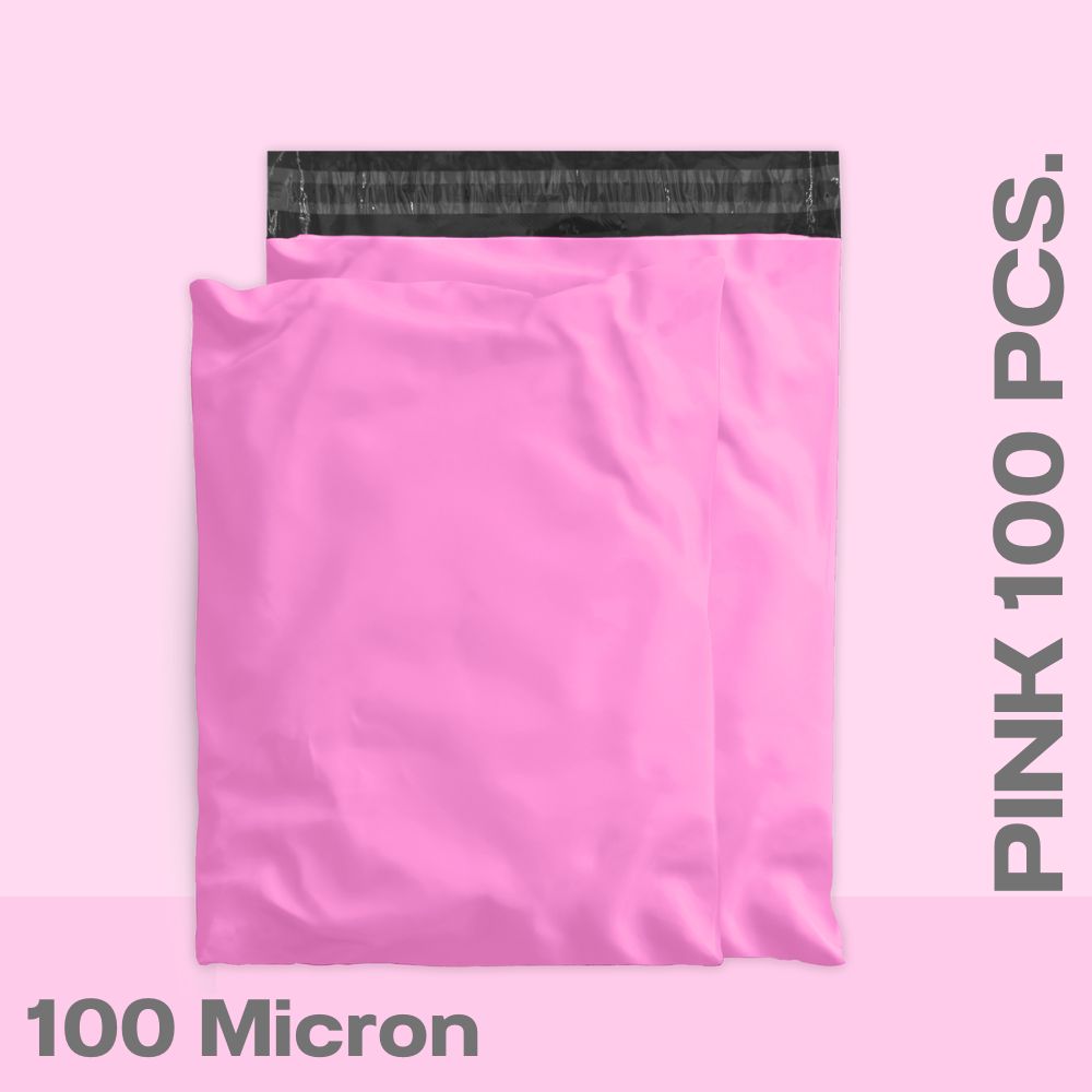 ถุงไปรษณีย์ 100 ใบ สีพาสเทล ถุงพัสดุ ซองพัสดุ ซองไปรษณีย์ ออกใบกำกับภาษีได้ กันน้ำ ไม่จ่าหน้า ถุงแพ็คของ ชมพู / 25x35 - 100 ใบ